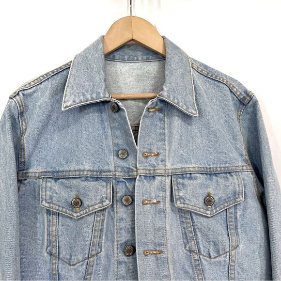 John Galt Brandy Melville Oversized Light Wash Denim Jean Jacket S/M - Picture 3 of 7